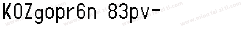 KOZgopr6n 83pv字体转换
